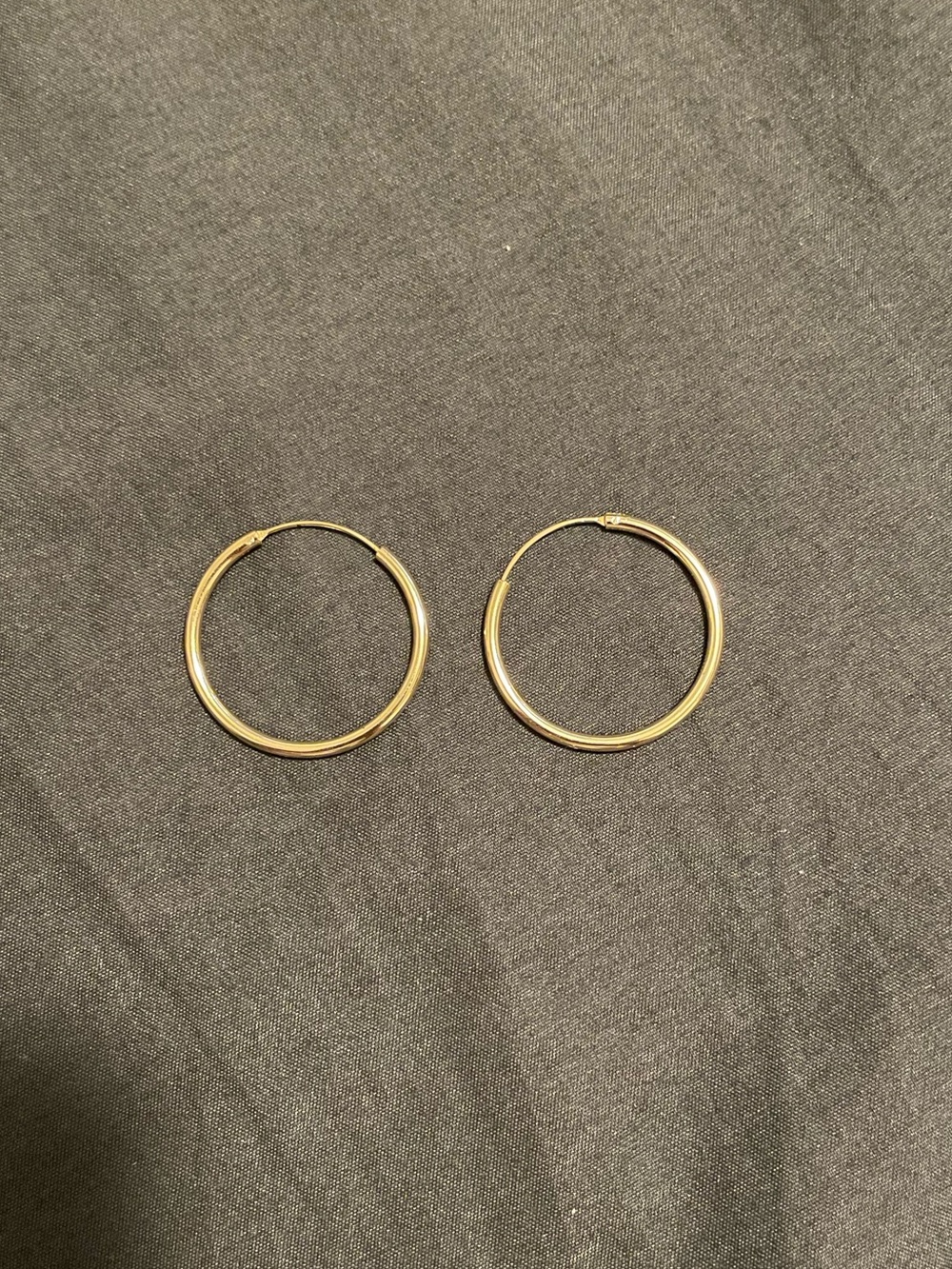 New - 14k gold plated hoops earrings